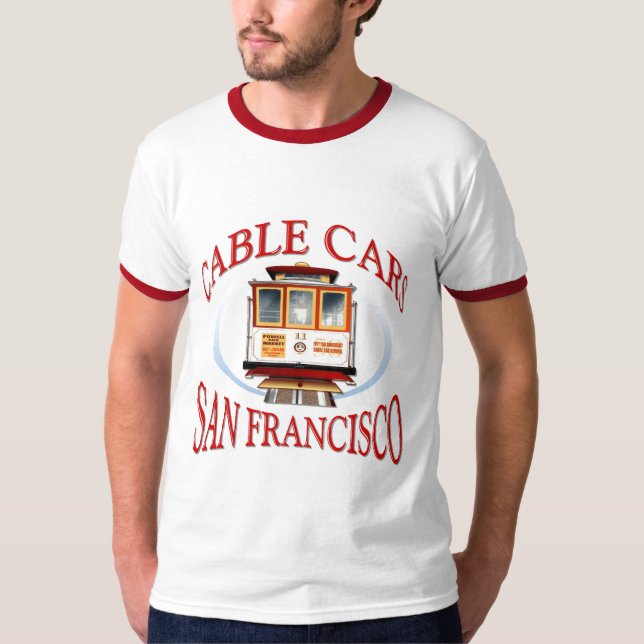 San Francisco kabelbil Tee Shirt (Framsida)