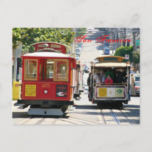 San Francisco kabelbilar Vykort