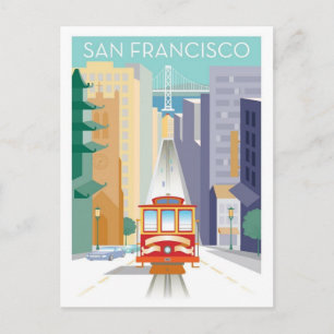 San Francisco-kabelbilar Vykort