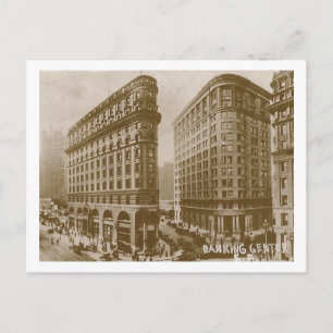 San Francisco, Kalifornien, Banking Downtown, 1927 Vykort