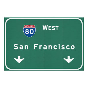 San Francisco Kalifornien ca Interstate huvudväg: Fototryck