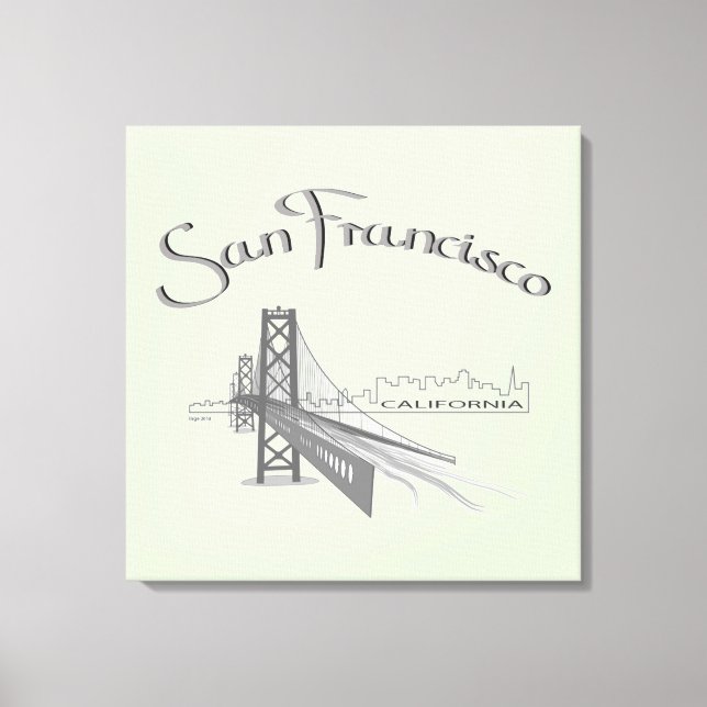 San Francisco, Kalifornien Canvastryck (Framsida)