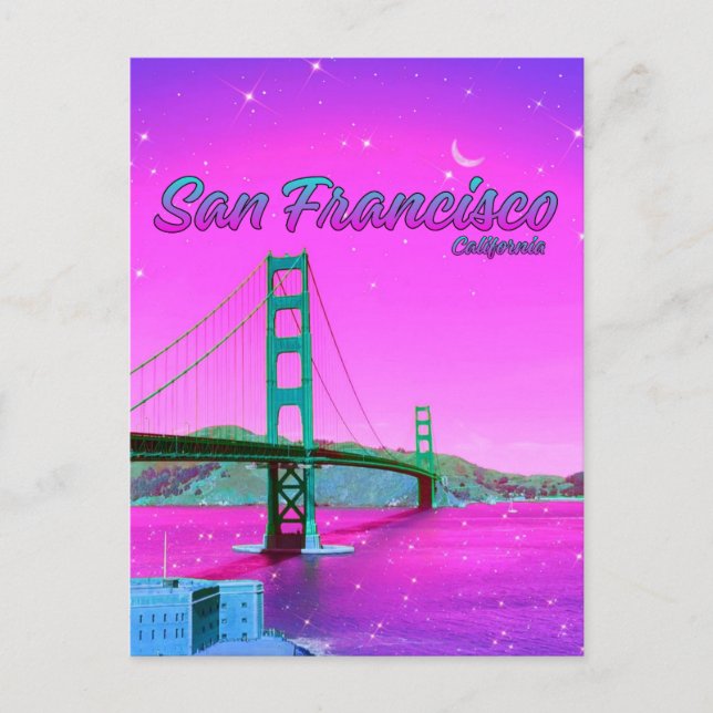 San Francisco Kalifornien Golden Gate Bridge  Vykort (Framsida)