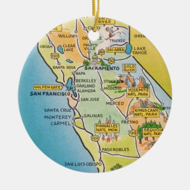 San Francisco Kalifornien  Julgransprydnad Keramik (Framsidan)
