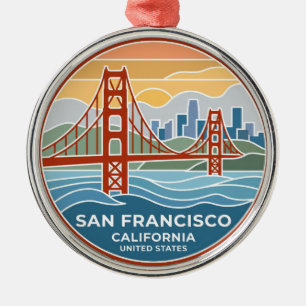 San Francisco Kalifornien Julgransprydnad Metall
