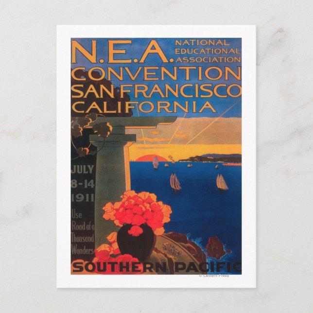 San Francisco, Kalifornien Konvention Vykort (Framsida)