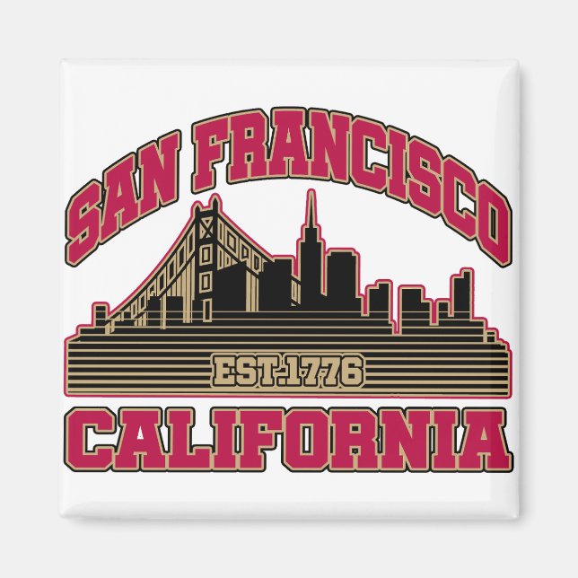 San Francisco,Kalifornien Magnet (Framsidan)