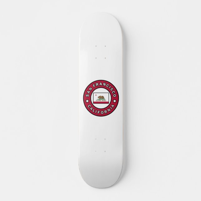 San Francisco Kalifornien Mini Skateboard Bräda 18,5 Cm (Framsida)