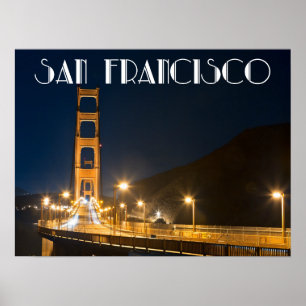 San Francisco Kalifornien överbryggar den guld- Poster
