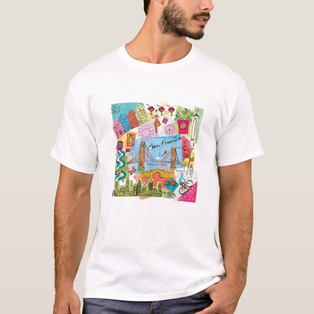 San Francisco, Kalifornien T Shirt (Framsida)