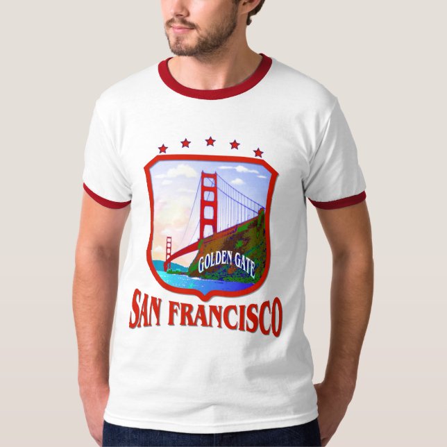 San Francisco Kalifornien Tee Shirt (Framsida)