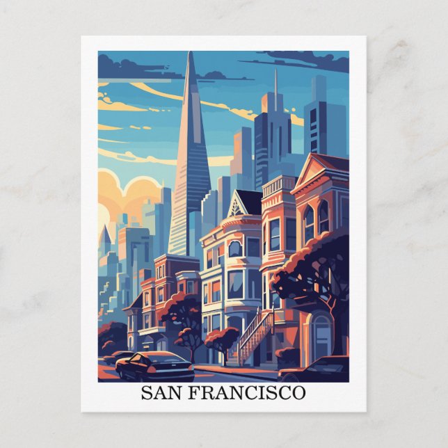 San Francisco, Kalifornien: Travel Vintage Vykort (Framsida)