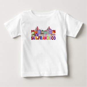 San Francisco, Kalifornien Typografi T-shirt