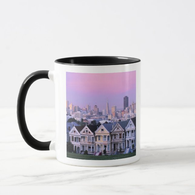 San Francisco, Kalifornien. Vy över Victorian Mugg (Vänster)