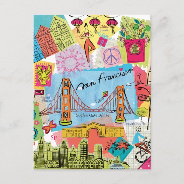 San Francisco, Kalifornien Vykort (Framsida)