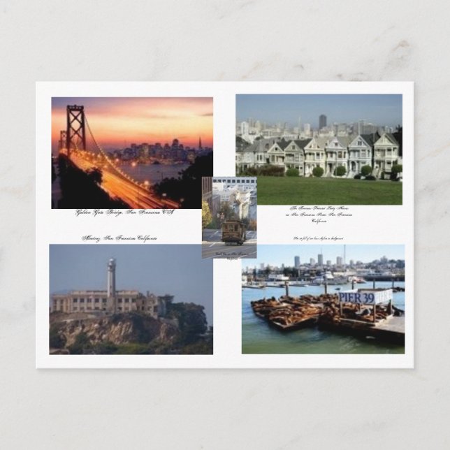 San Francisco Kalifornien Vykort (Framsida)