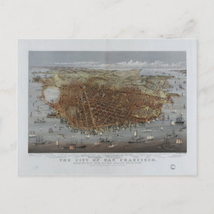 San Francisco Kaliforniens stad från 1878 Vykort