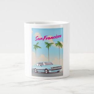 San Francisco Kaliforniens tropiska reseaffisch Jumbo Mugg