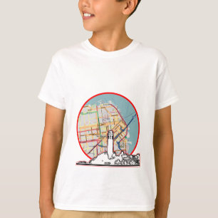 San Francisco Karta, Gibney, MUSEUM Zazzle-gåvor T Shirt
