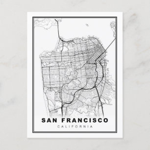 San Francisco Karta Vykort