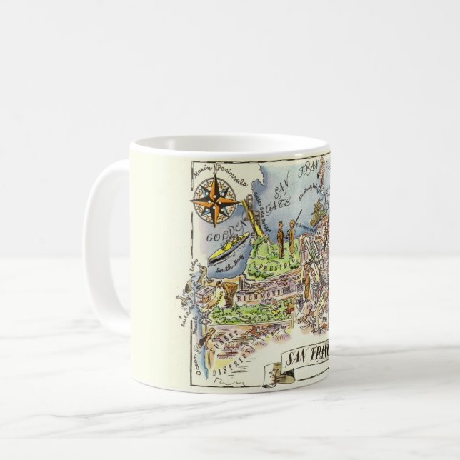 San Francisco Kartmugg Kaffemugg (Framsida vänster)