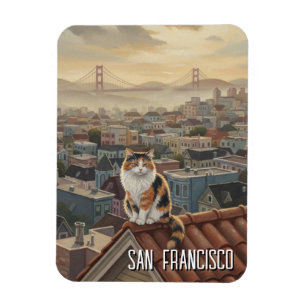 San Francisco Katt på taket Magnet