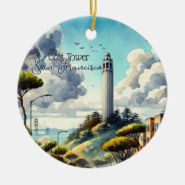 San Francisco Landmark Souvenir Julgransprydnad Keramik