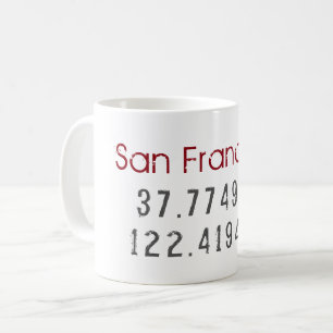 San Francisco Latitud Longitud Kaffemugg