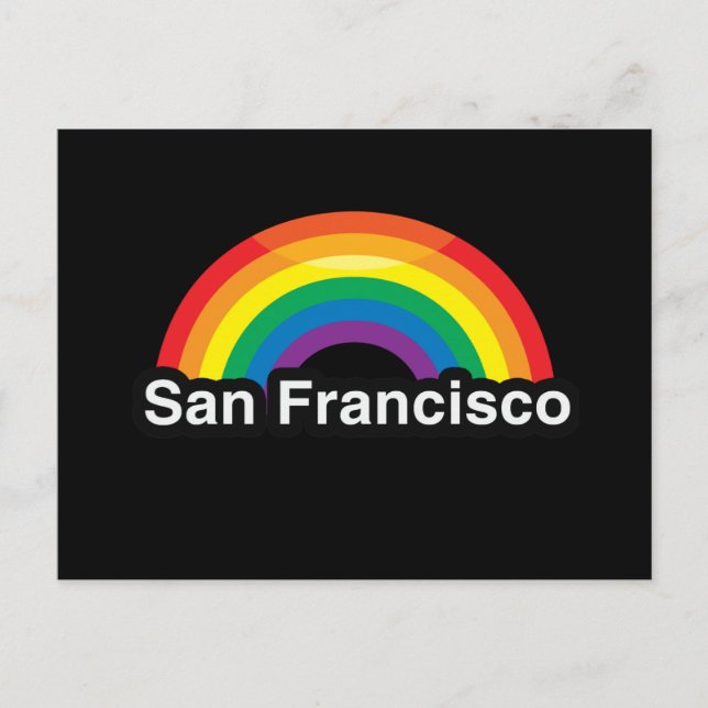 SAN FRANCISCO LGBT PRIDE RAINBOW -.png Vykort (Framsida)