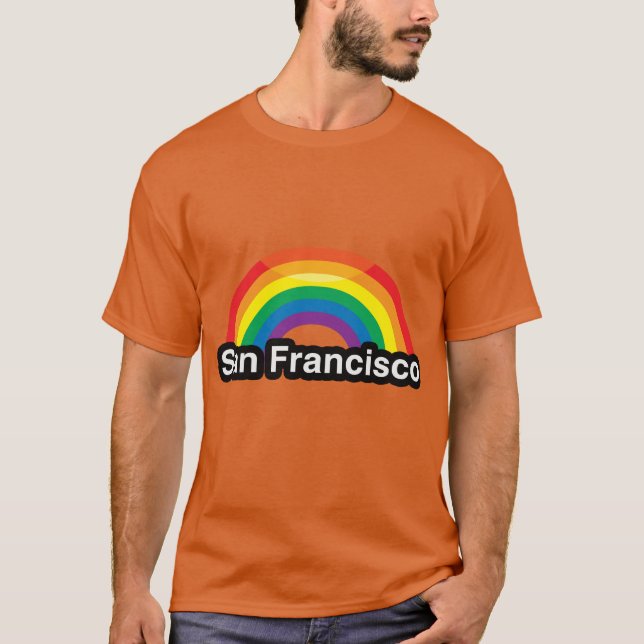 SAN FRANCISCO LGBT PRIDEREGNBÅGE - .PNG TEE (Framsida)