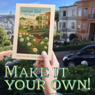 San Francisco Lombard Street Coit Torn GGB Travel Vykort