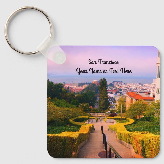 San Francisco Lyon Street Steps #2-3 Keychain Nyckelring (Framsida)