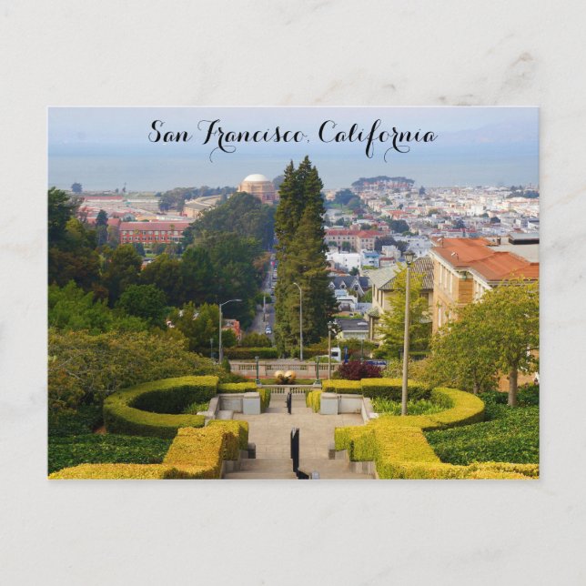 San Francisco Lyon Street Trappor #3-2 Vykort (Framsida)