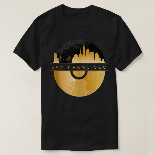 San Francisco med San Francisco Skyline T Shirt (Design framsida)