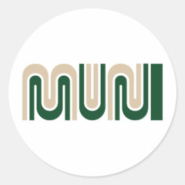 San Francisco Muni Logotyp Sticker Runt Klistermärke
