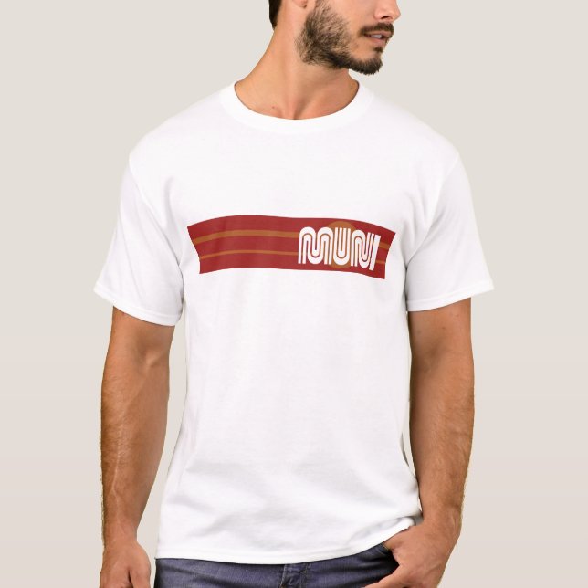 San Francisco Muni stripe design T Shirt (Framsida)