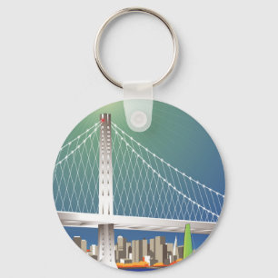 San Francisco New Oakland Bay Bridge Cityscape Nyckelring