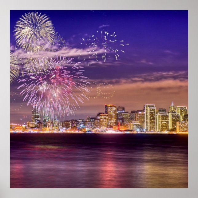 San Francisco New Year Fireworks Poster (Framsidan)