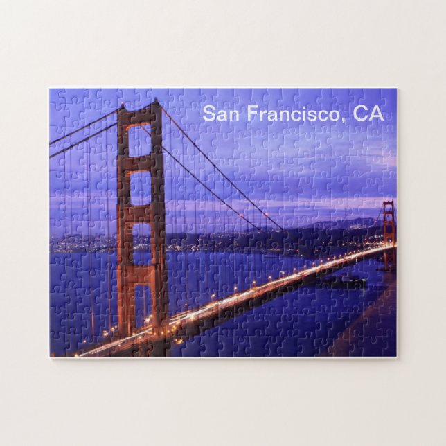 San Francisco Night View Puzzle 11x14 Pussel (Horisontell)