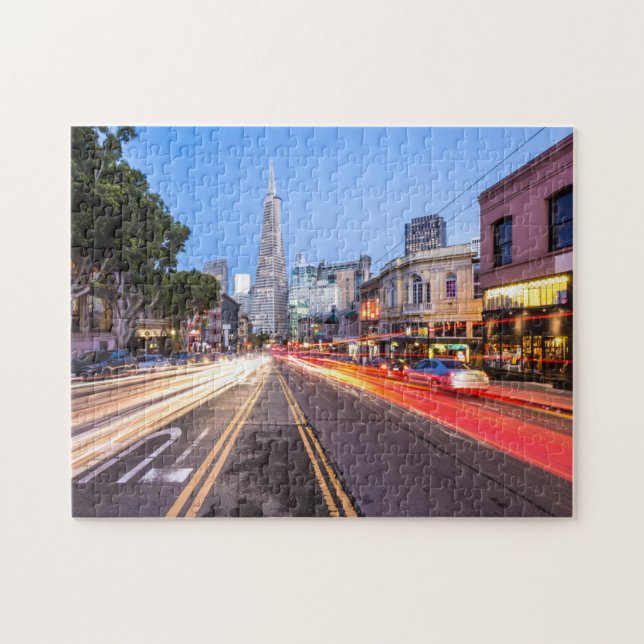 San Francisco Noord Beach Rörelse Blur Traffic Pussel (Horisontell)