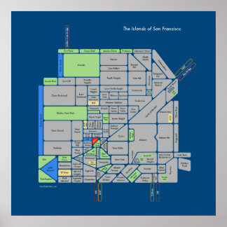 San Francisco-öarna (stora) Poster