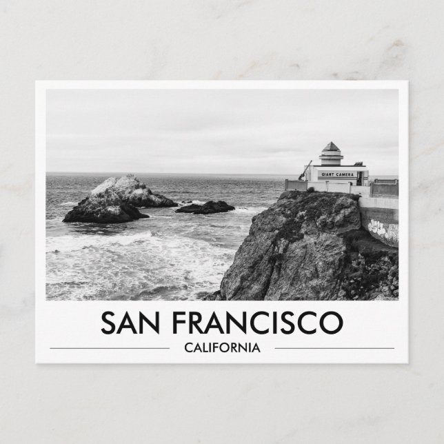 San Francisco Ocean Beach kustlinje jätte kamera Vykort (Framsida)