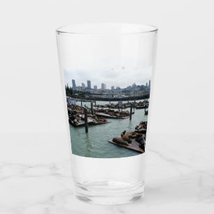 San Francisco och Pier 39 Sea Lejon City Skyline Glaskopp
