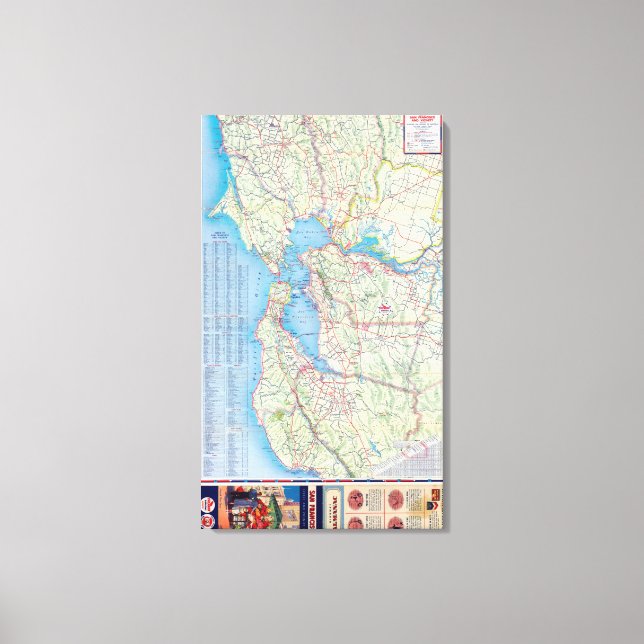 San Francisco och Vicinity 2 Canvastryck (Framsida)