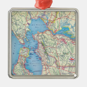 San Francisco och Vicinity Julgransprydnad Metall
