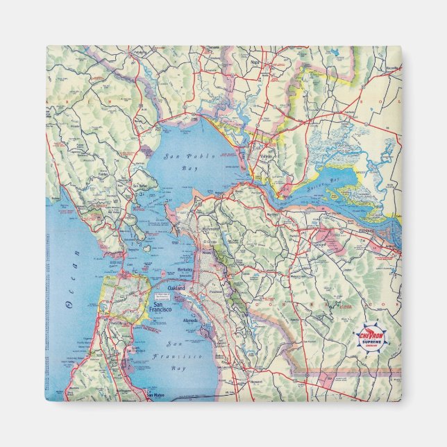 San Francisco och Vicinity Magnet (Framsidan)