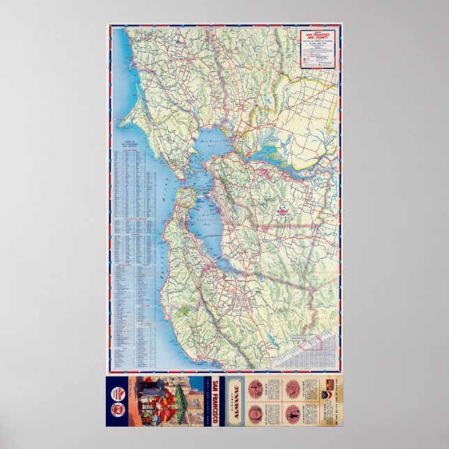 San Francisco och Vicinity Poster (Framsidan)