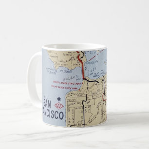 San Francisco Områdeskarta  Kaffemugg