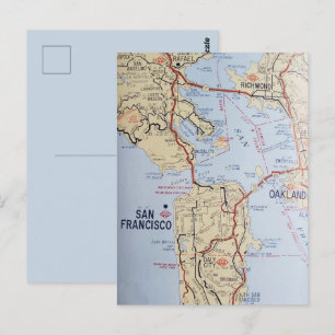 San Francisco Områdeskarta vykort