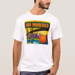 San Francisco orange etikett Tee Shirt